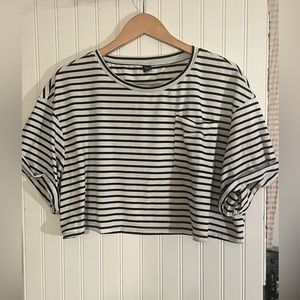 Black & White Crop Top